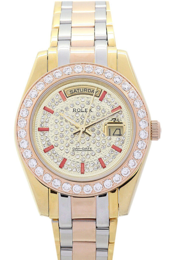 Rolex Day-Date 36mm Yellow gold with Diamonds Dial 118346