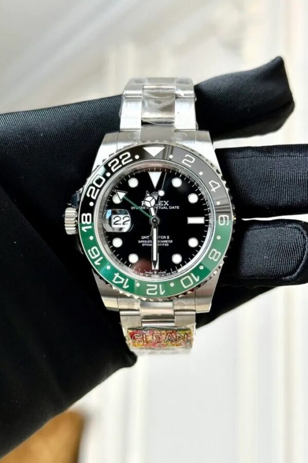 Alternative view of Rolex GMT-Master II 40mm Black Dial 126720VTNR “Sprite”
