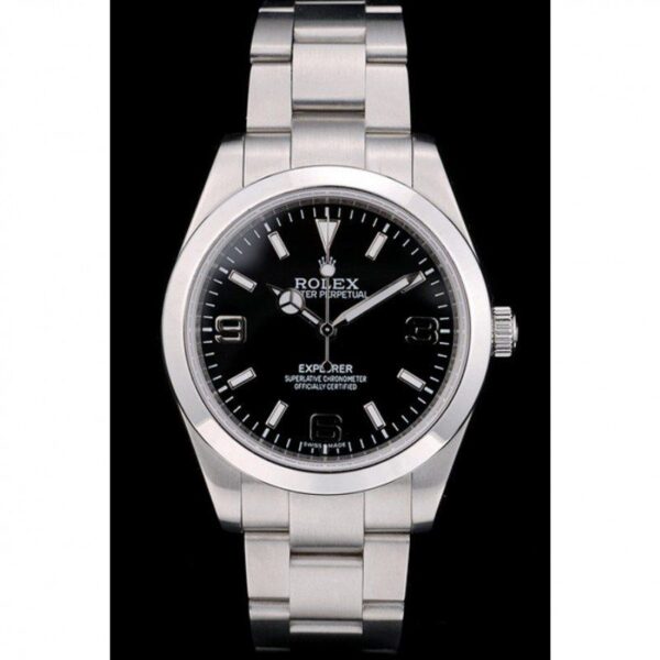 Alternative view of Superclone Rolex Explorer 39mm Black Dial 42002