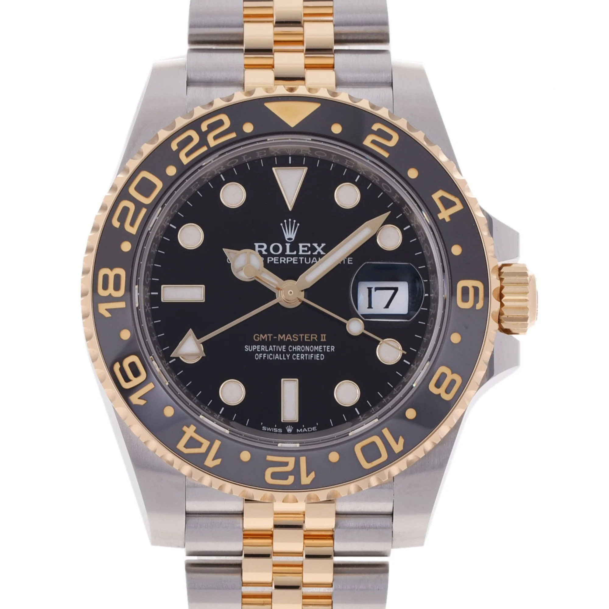 Alternative view of Superclone Rolex GMT-Master II 40 mm Black Dial “Zombie” 126713GRNR