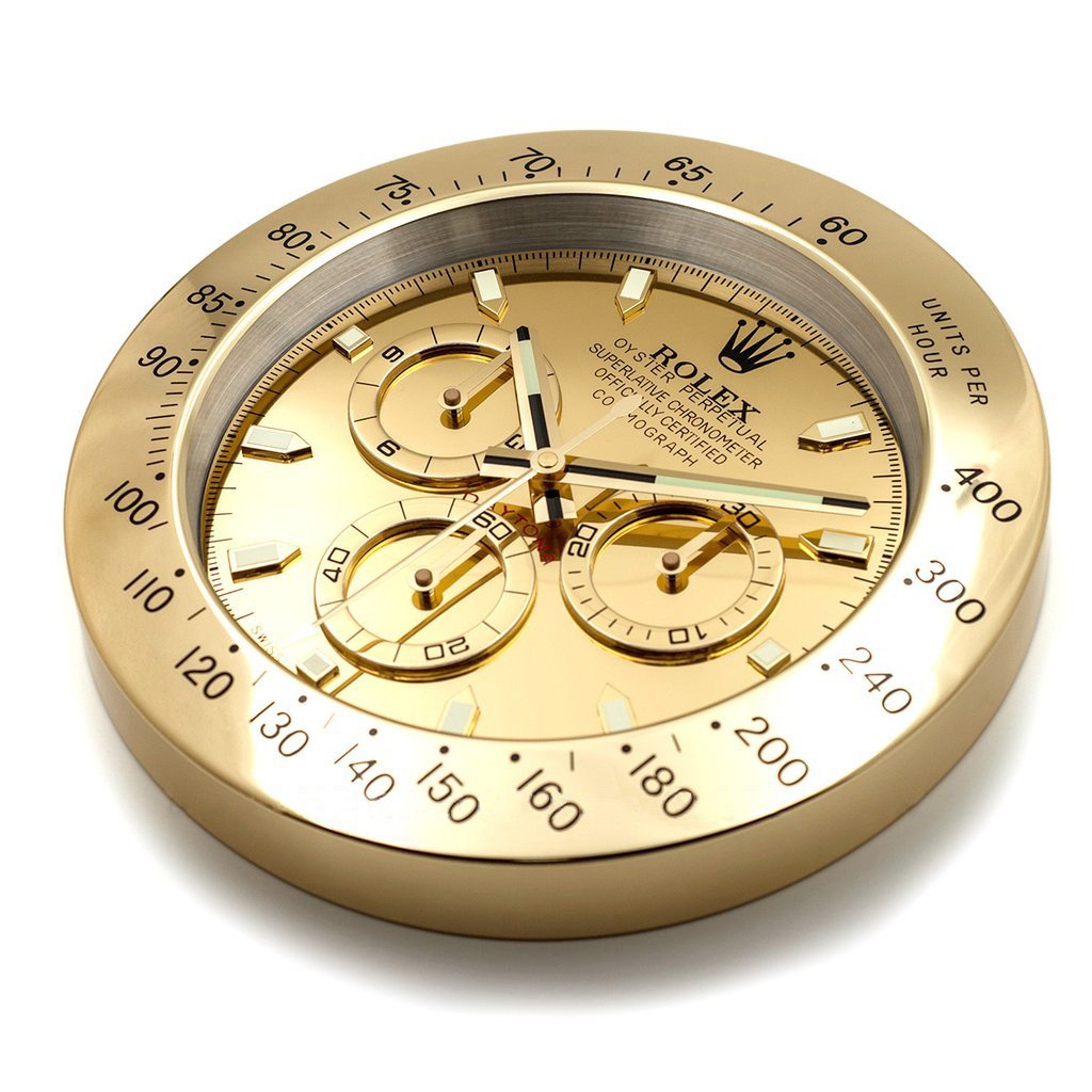 ROLEX WALL CLOCK – DAYTONA FULL GOLD - Image 2