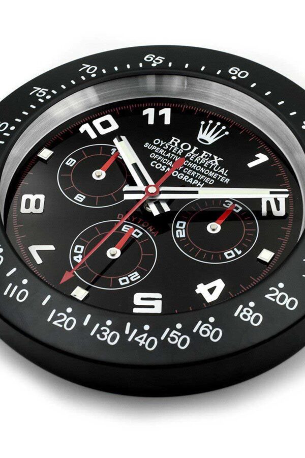 Alternative view of ROLEX WALL CLOCK – DAYTONA BLACK/RED