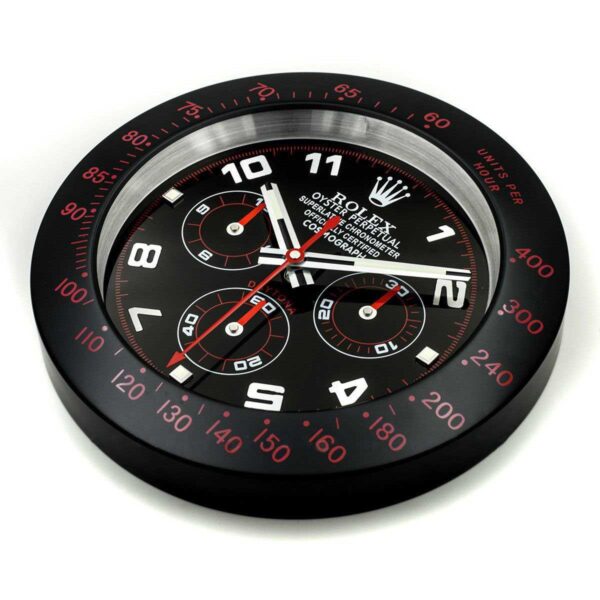 Alternative view of ROLEX WALL CLOCK – DAYTONA BLACK/RED BEZEL