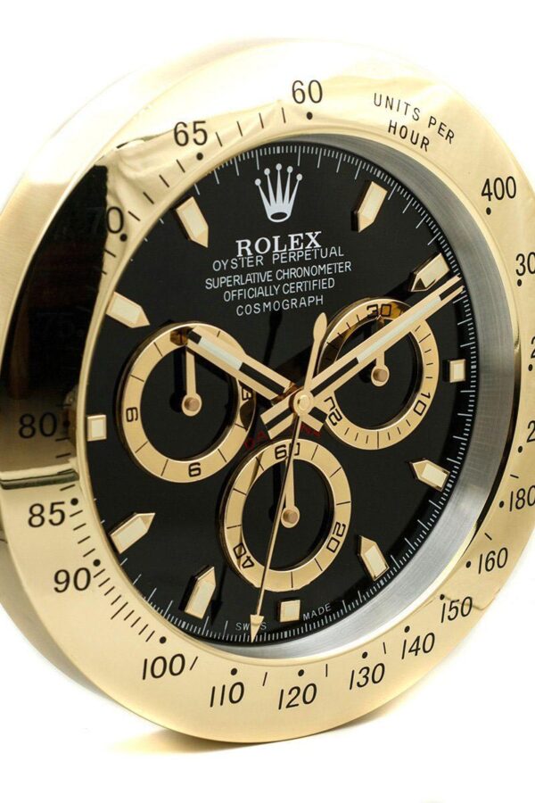 ROLEX WALL CLOCK – DAYTONA GOLD/BLACK DIAL