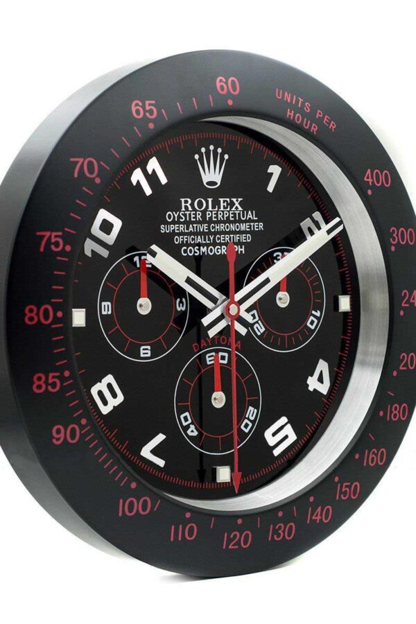 ROLEX WALL CLOCK – DAYTONA BLACK/RED BEZEL