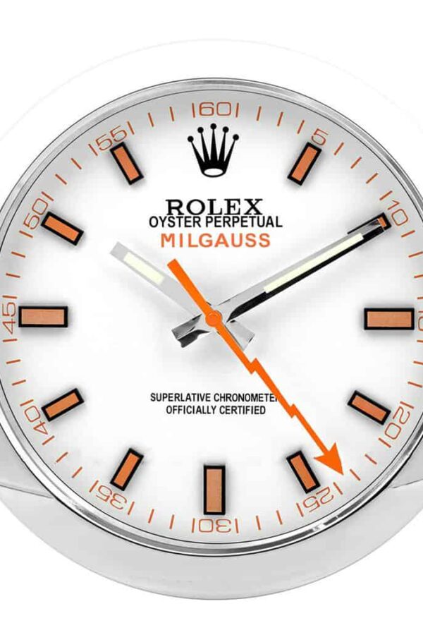 Alternative view of ROLEX WALL CLOCK – MILGAUSS WHITE