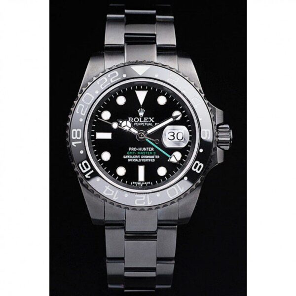 Alternative view of Superclone Rolex GMT-Master II 39mm Black Dial REP016828