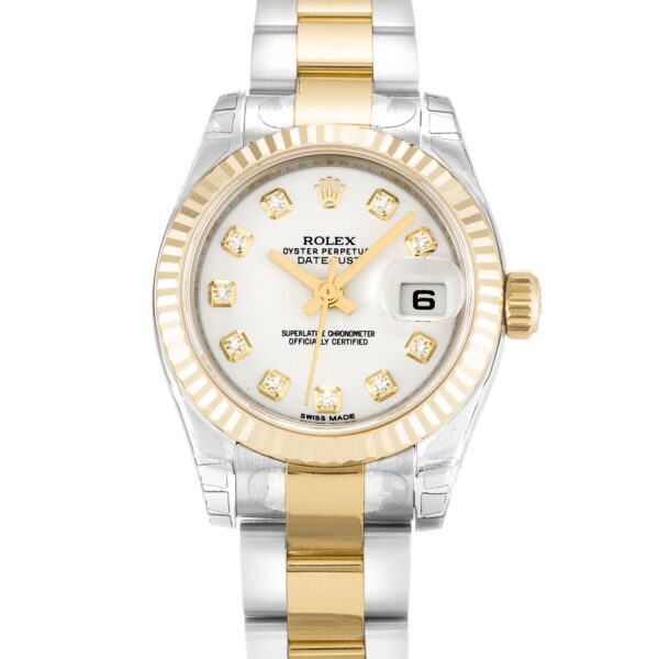 Alternative view of Replica Rolex Lady-Datejust White Dial 179173 26 mm