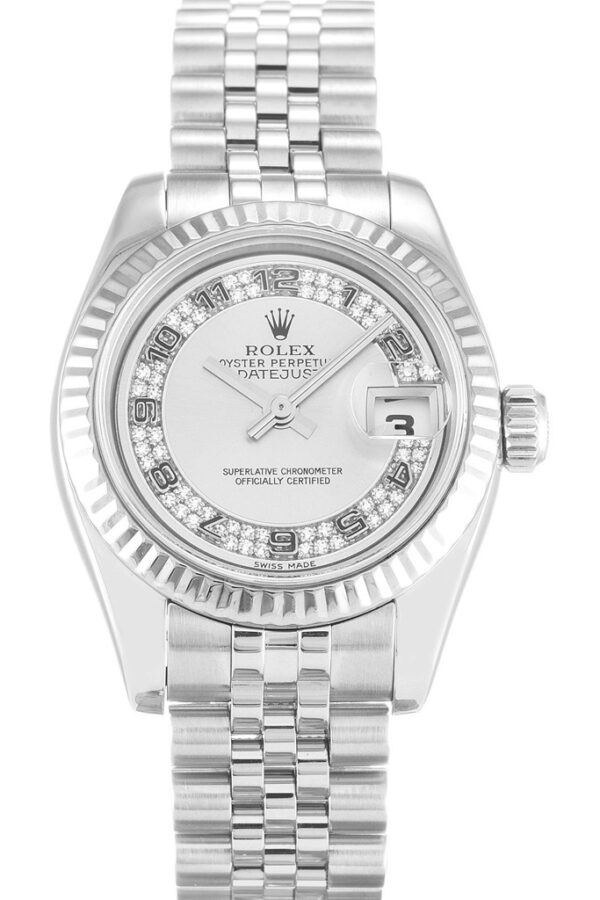 Replica Rolex Lady-Datejust Silver Dial 179174 26 mm