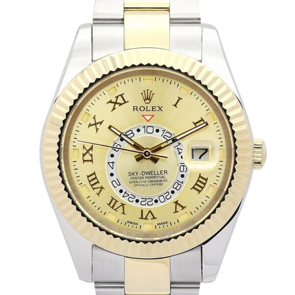 Replica Rolex Sky-Dweller Gold Dial 326938-2