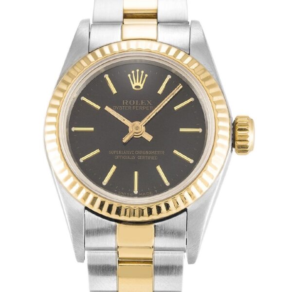 Replica Rolex Oyster Perpetual Lady Black Dial 67193 24 mm