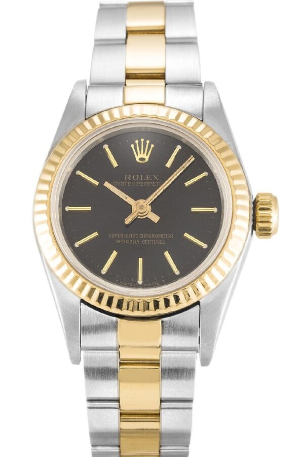 Replica Rolex Oyster Perpetual Lady Black Dial 67193 24 mm