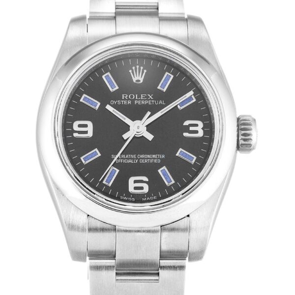 Replica Rolex Oyster Perpetual Lady Black Dial 176200 26 mm