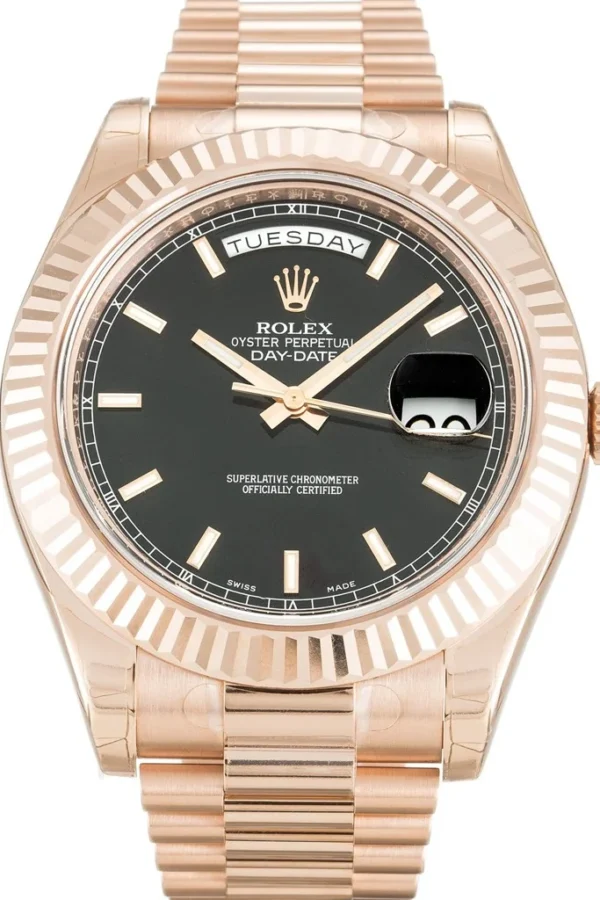 Replica Rolex Day-Date II Black Dial 218235-2 40 mm