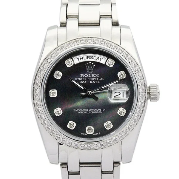 Replica Rolex Day-Date Black Dial 118346 36 mm