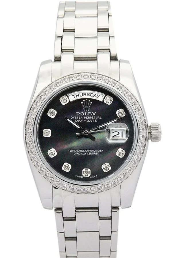 Replica Rolex Day-Date Black Dial 118346 36 mm