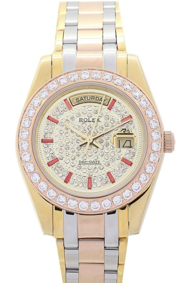 Replica Rolex Day-Date Yellow gold with Diamonds Dial 118346 36 mm