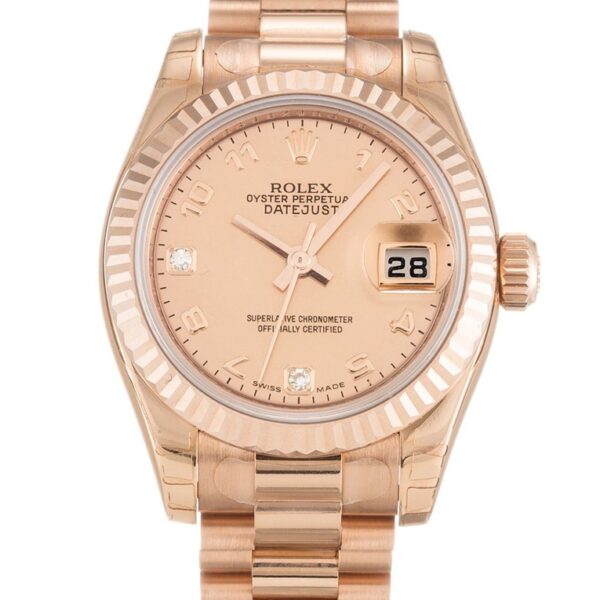 Replica Rolex Lady-Datejust Mother of Pearl – Goldust Dial 179175F 26 mm