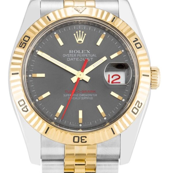 Replica Rolex Datejust Turn-O-Graph Grey Dial 116263 36 mm