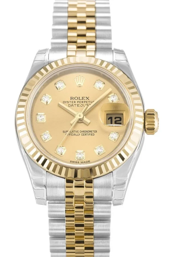 Replica Rolex Lady-Datejust Champagne Dial 179173-2 26 mm