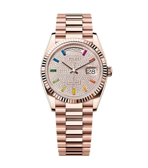 Superclone Rolex Day-Date Diamond-Paved Dial 128235-0039 36 mm