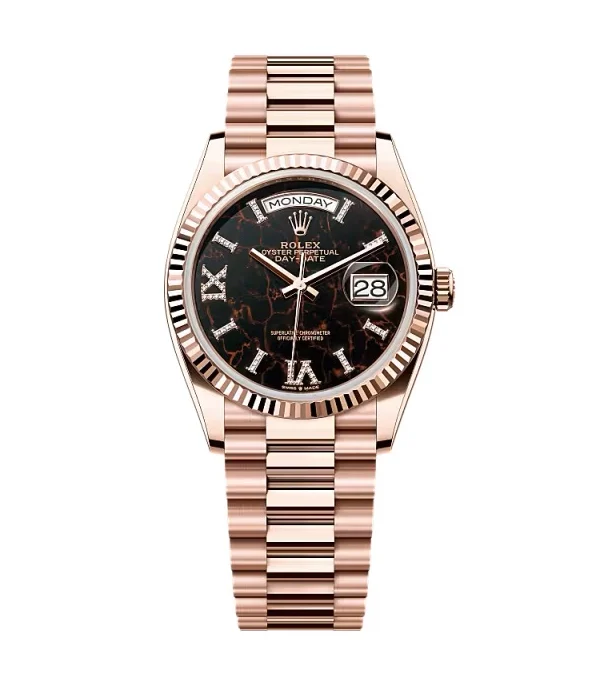 Superclone Rolex Day-Date Eisenkiesel Diamond Dial 128235-0041 36 mm