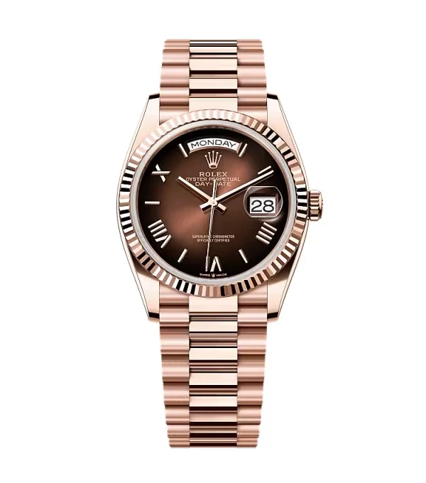 Superclone Rolex Day-Date Brown Ombré Dial 128235-0075 36 mm