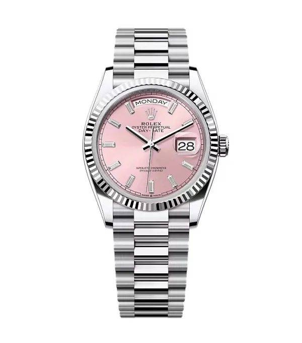 Superclone Rolex Day-Date Pink Diamond Dial 128236-0024 36 mm