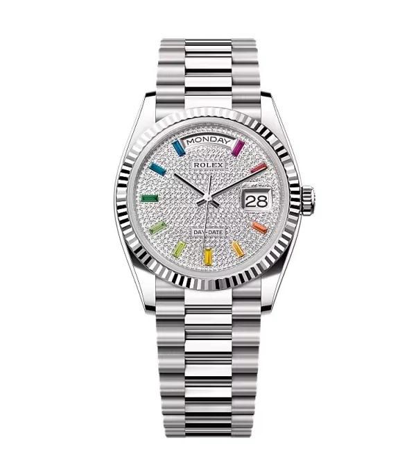 Superclone Rolex Day-Date Diamond-Paved Dial 128239-0019 36 mm