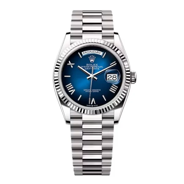 Superclone Rolex Day-Date Blue Ombré Dial 128239-0063 36 mm