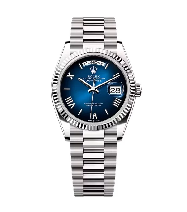 Superclone Rolex Day-Date Blue Ombré Dial 128239-0063 36 mm