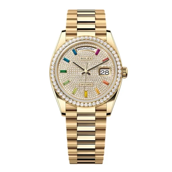 Superclone Rolex Day-Date Diamond-Paved Dial 128348rbr-0030 36 mm