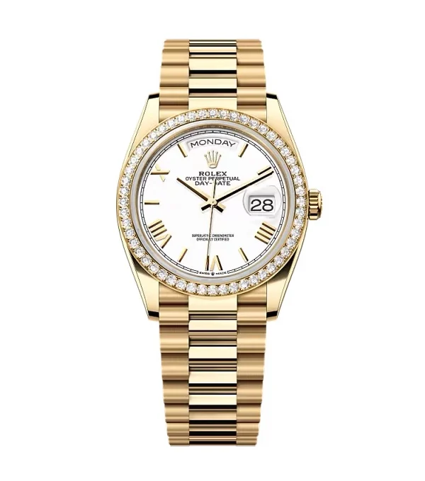 Superclone Rolex Day-Date White Dial 128348rbr-0064 36 mm