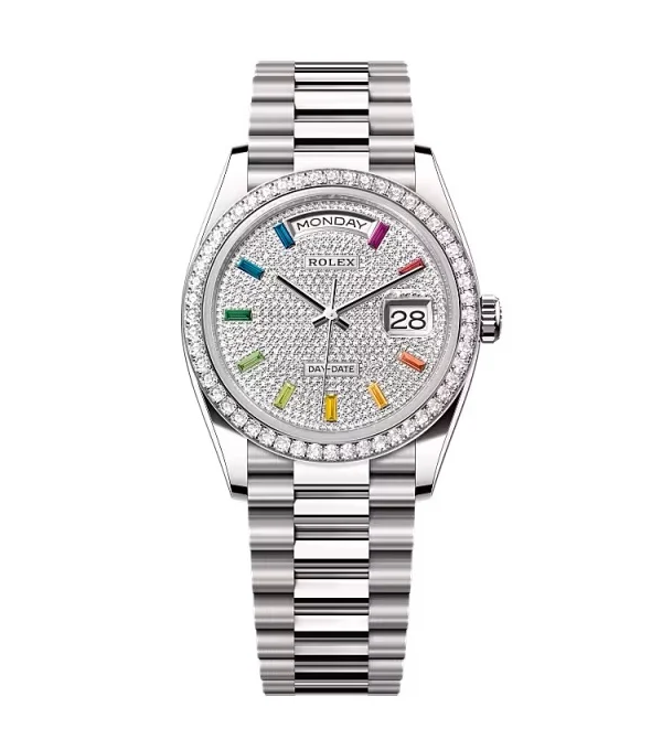 Superclone Rolex Day-Date Diamond-Paved Dial 128349rbr-0006 36 mm