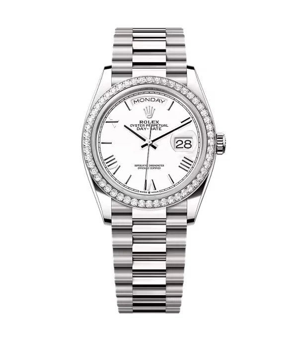 Superclone Rolex Day-Date White Dial 128349rbr-0043 36 mm