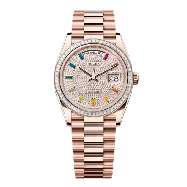 Superclone Rolex Day-Date Diamond-Paved Dial 128395tbr-0008 36 mm