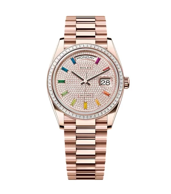 Superclone Rolex Day-Date Diamond-Paved Dial 128395tbr-0008 36 mm