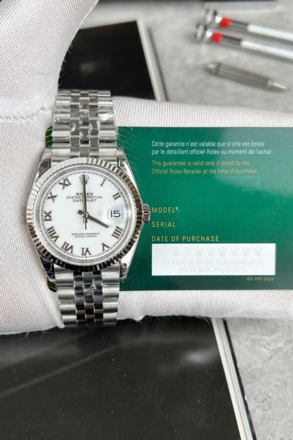 Alternative view of Rolex Datejust White Roman Dial 126334-0024 41 mm