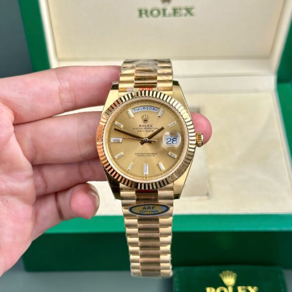 Alternative view of Superclone Rolex Day-Date Champagne Diamond Dial 228238-0005 40 mm
