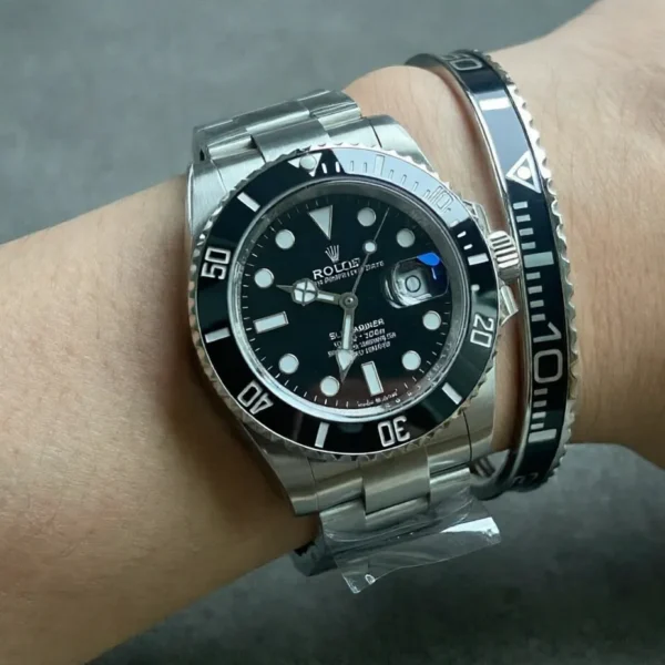 Alternative view of Black Submariner Titanium Steel Bracelet