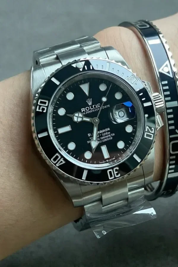 Alternative view of Black Submariner Titanium Steel Bracelet