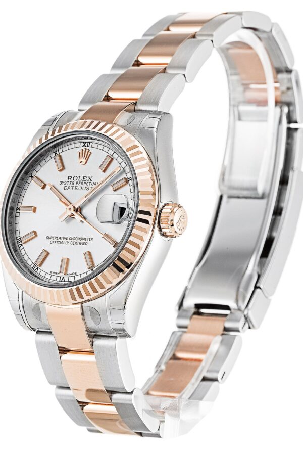 Alternative view of Replica Rolex Datejust Mid-Size Silver Dial 178271 31 mm