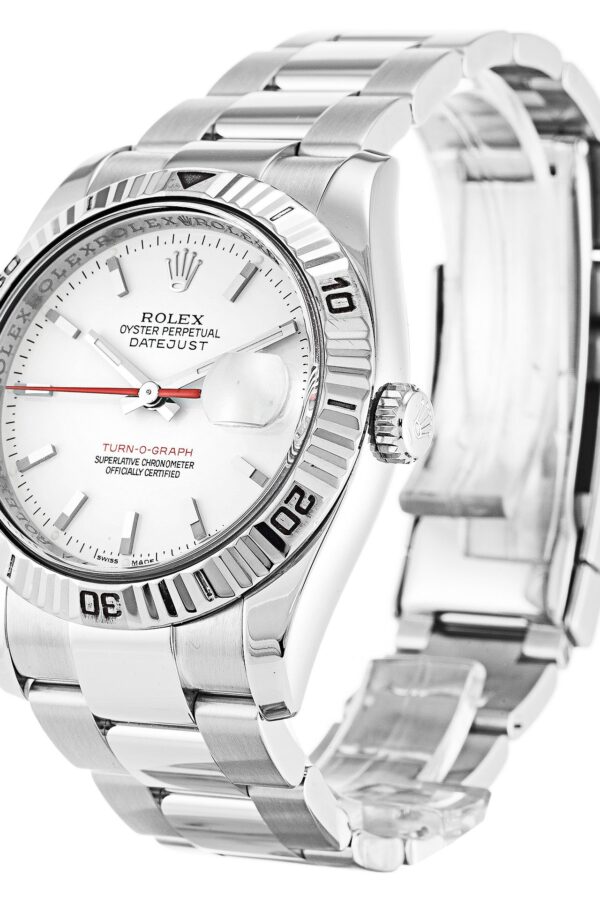 Alternative view of Replica Rolex Datejust Turn-O-Graph White Dial 116264 36 mm