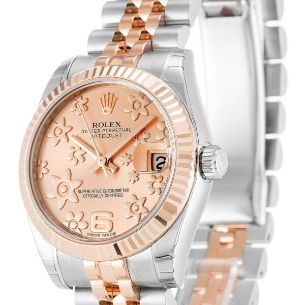 Alternative view of Replica Rolex Datejust Mid-Size Pink Floral Dial 178271 31 mm