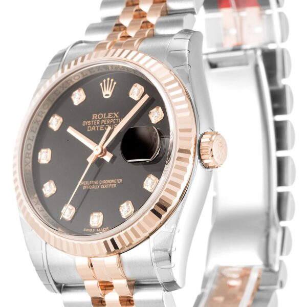 Alternative view of Replica Rolex Datejust Black Dial 116231-3 36 mm