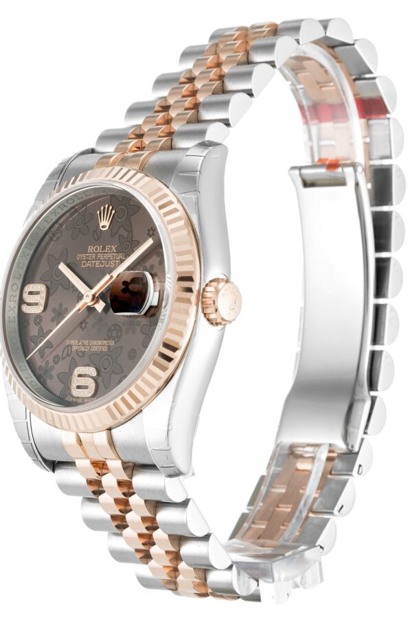 Alternative view of Replica Rolex Datejust Chocolate Floral Dial 116231 36 mm