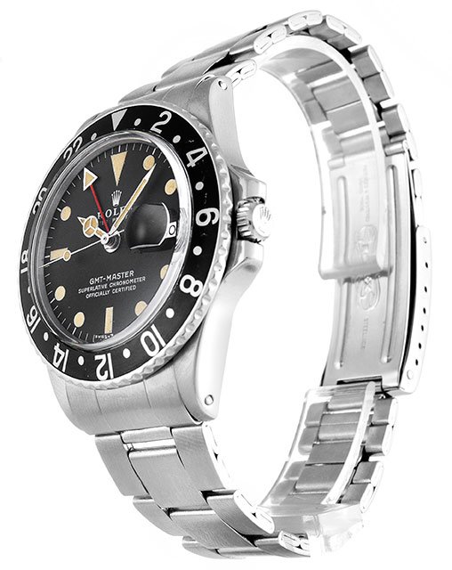 Alternative view of Replica Rolex GMT-Master Black Dial 1675