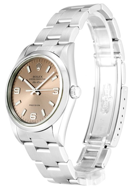 Alternative view of Replica Rolex Air-King Salmon Dial 14000