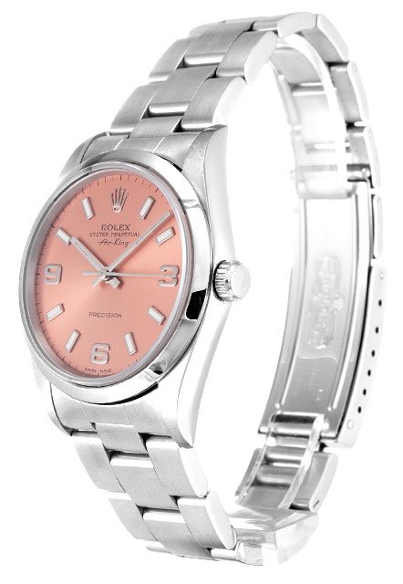 Alternative view of Replica Rolex Air-King Pink Dial 14000