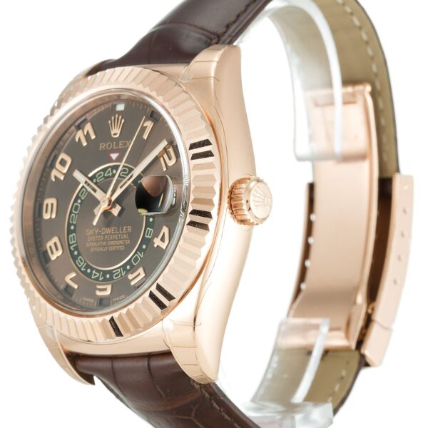 Alternative view of Replica Rolex Sky-Dweller Brown Dial 326135